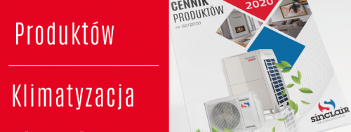 Nowy cennik produktów SINCLAIR 02/2020